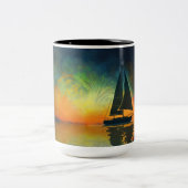 Baba 35 Zeilboot Tweekleurige Koffiemok (Center)