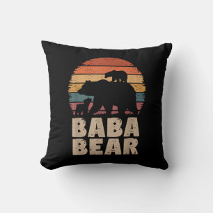 Baba Beer  Retro Grappig Vaderdag Kussen