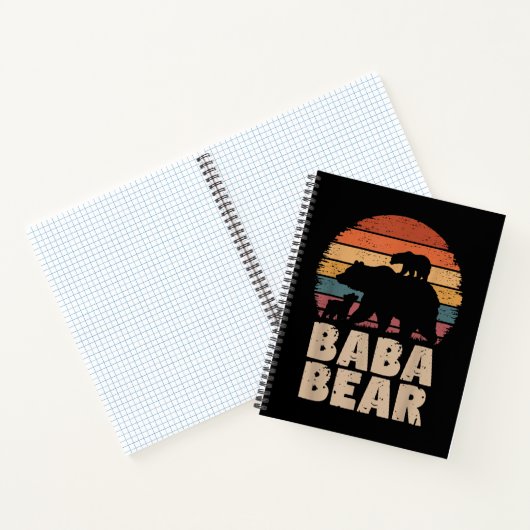Baba Beer Retro Grappig Vaderdag Notitieboek (Binnen)