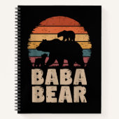 Baba Beer Retro Grappig Vaderdag Notitieboek (Voorkant)