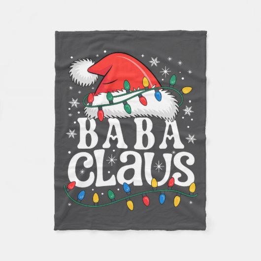Baba Claus Funny Xmas Christmas Grandma Holiday St Fleece Deken (Voorkant)