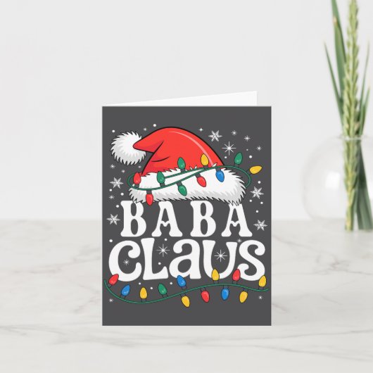 Baba Claus Funny Xmas Christmas Grandma Holiday St Kaart (Voorkant)