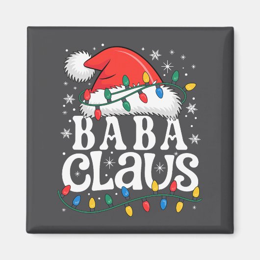 Baba Claus Funny Xmas Christmas Grandma Holiday St Magneet (Voorkant)