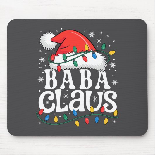Baba Claus Funny Xmas Christmas Grandma Holiday St Muismat (Voorkant)