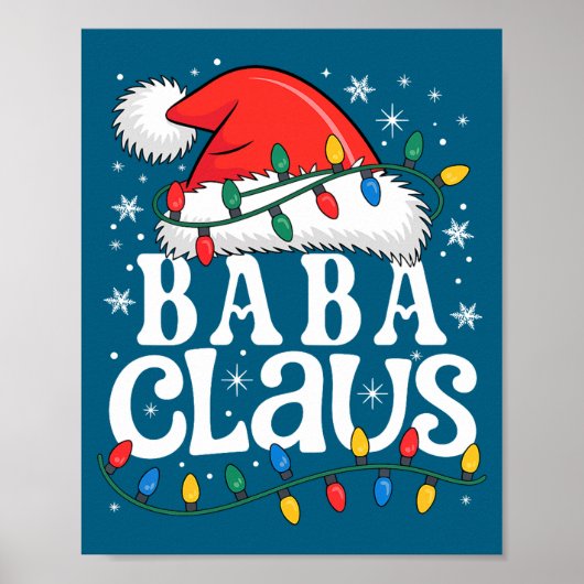 Baba Claus Funny Xmas Christmas Grandma Holiday St Poster (Voorkant)