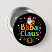 Baba Claus Grappige Oma Xmas: Perfecte Familie Mat Ronde Button 7,6 Cm (Voorkant /achterkant)