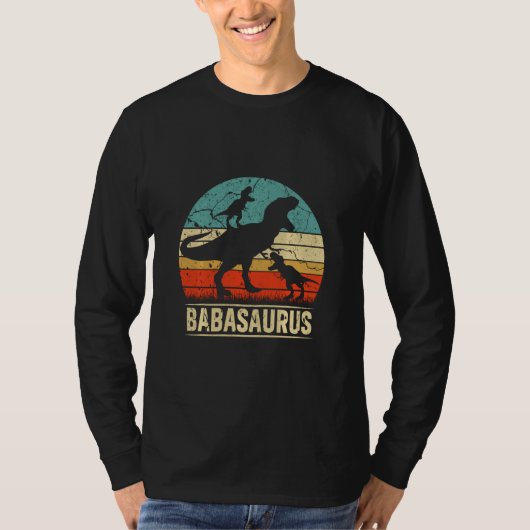 Baba Dinosaur Rex Babasaurus 2 Kinder familievlek T-shirt (Voorkant)