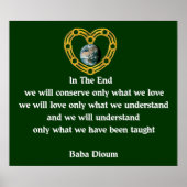 Baba Dioum Quote Poster (Voorkant)