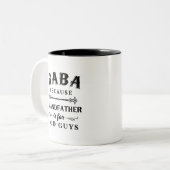 Baba | Funny Grandfather is voor oude jongens Tweekleurige Koffiemok (Voorkant links)