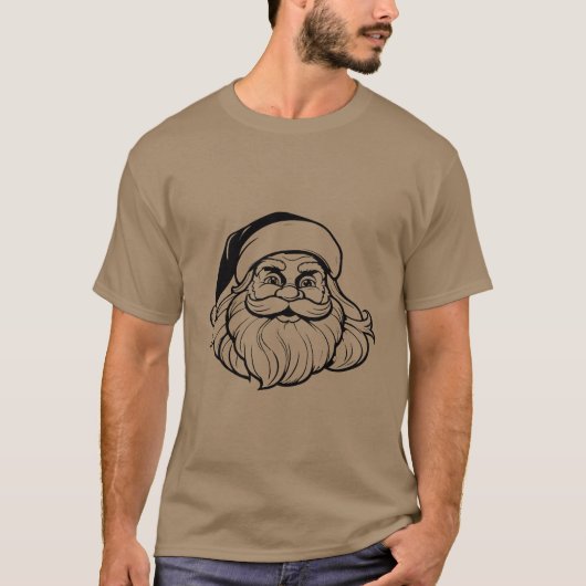 Baba funny Santa face Christmas Hipster  T-shirt (Voorkant)
