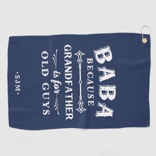Baba | Grootvader is voor oude jongens Golfhanddoek (Horizontaal)