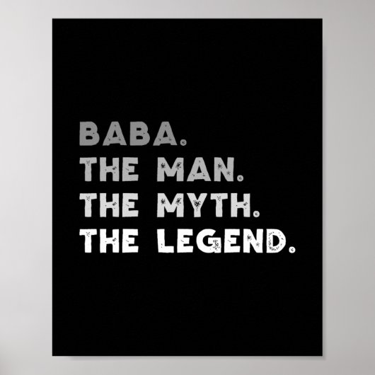 Baba Het man De mythe De legende Cool Baba Poster (Voorkant)