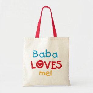 Baba houdt van me T-shirts en cadeautjes Tote Bag