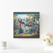 BABA JAGA RUSSIAN FOLKLORE SQUARE WALL CLOCK VIERKANTE KLOK (Huis)