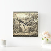 BABA JAGA RUSSIAN FOLKLORE SQUARE WALL CLOCK VIERKANTE KLOK (Huis)
