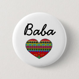 Baba Love Ukraine Folk Art Ronde Button 5,7 Cm