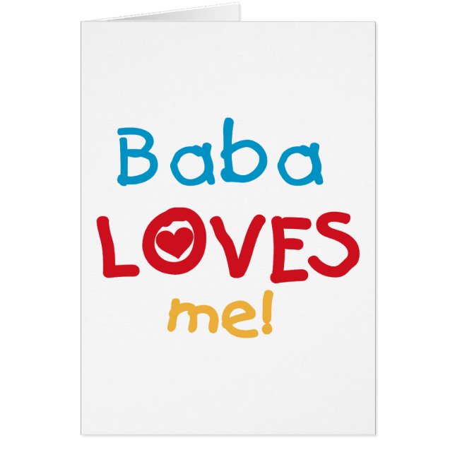 Baba Loves Me T-shirts en geschenken (Voorkant)