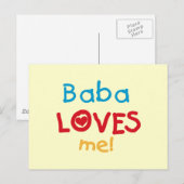 Baba Loves Me T-shirts en geschenken Briefkaart (Voorkant / Achterkant)
