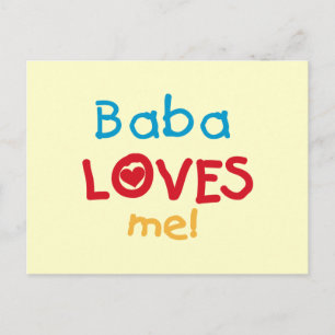 Baba Loves Me T-shirts en geschenken Briefkaart