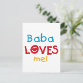 Baba Loves Me T-shirts en geschenken Briefkaart (Staand voorkant)
