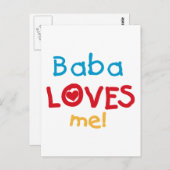 Baba Loves Me T-shirts en geschenken Briefkaart (Voorkant / Achterkant)
