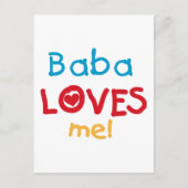 Baba Loves Me T-shirts en geschenken Briefkaart (Voorkant)
