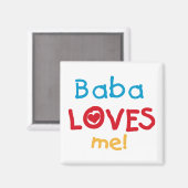 Baba Loves Me T-shirts en geschenken Magneet (Voorkant / Achterkant)