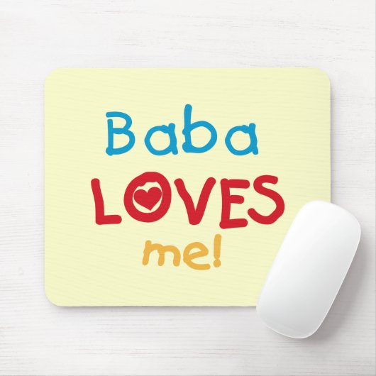 Baba Loves Me T-shirts en geschenken Muismat (Met muis)