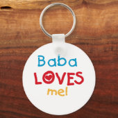 Baba Loves Me T-shirts en geschenken Sleutelhanger (Voorkant)