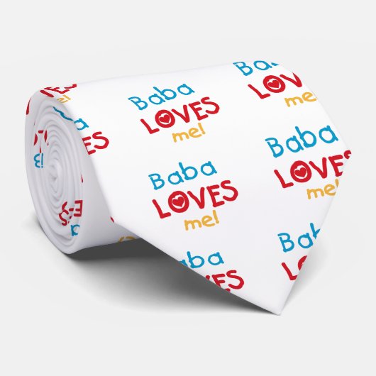 Baba Loves Me T-shirts en geschenken Stropdas (Opgerold)