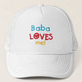 Baba Loves Me T-shirts en geschenken Trucker Pet (Voorkant)