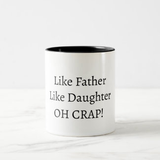 Baba/Mama net als dochter/zoon koffiemok Tweekleurige Koffiemok