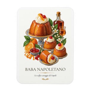 Baba Napoletano – Vintage Italiaans dessert Magneet