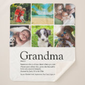 Baba, oma Oma Definitie 6 Foto Sherpa Deken (Voorkant)