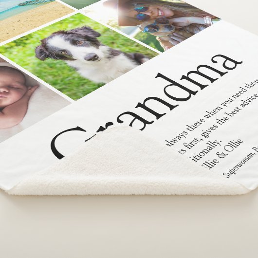 Baba, oma Oma Definitie 6 Foto Sherpa Deken (3/4)