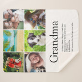 Baba, oma Oma Definitie 6 Foto Sherpa Deken (Voorkant (horizontaal))