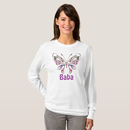 Baba Personalized Butterfly T-shirt (Voorkant volledig)