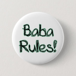 Baba Rules. Ronde Button 5,7 Cm
