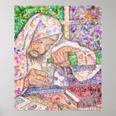 Baba Sali Hebreeuwse Letters Poster (Voorkant)