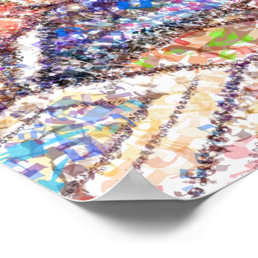 Baba Sali Hebreeuwse Letters Poster (Hoek)