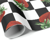 Baba Shower met Aardbeiendessin  Cadeaupapier (Rol Hoek)
