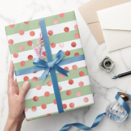Baba Shower met Aardbeiendessin Cadeaupapier