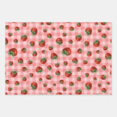 Baba Shower met Aardbeiendessin Inpakpapier Vel (Voorkant 2)