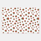 Baba Shower met Aardbeiendessin  Inpakpapier Vel (Voorkant 2)