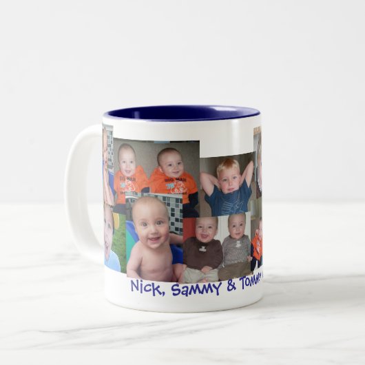 baba tweekleurige koffiemok (Voorkant links)