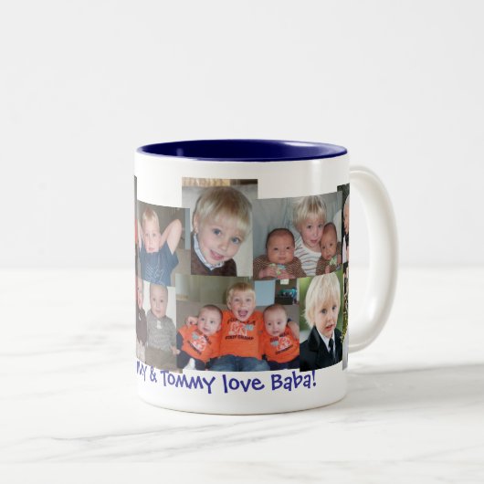 baba tweekleurige koffiemok (Voorkant rechts)