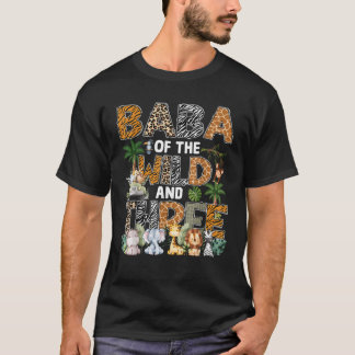 Baba van de Wild Three Zoo 3e verjaardag Safari Ju T-shirt