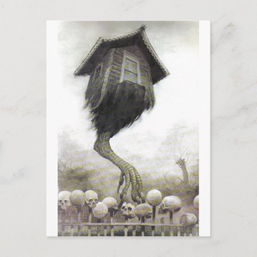 Baba Yaga Briefkaart (Voorkant)