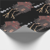 Baba Yaga Hut Black Cadeaupapier (Hoek)