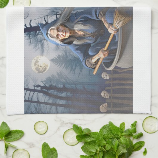 Baba Yaga Keukenhanddoek (Gevouwen)